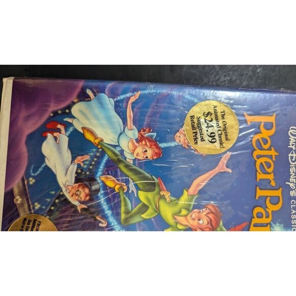 Walt Disney's Classic Peter Pan VHS Tape Sealed Clamshell Case Original $24.99 R - Picture 7 of 9